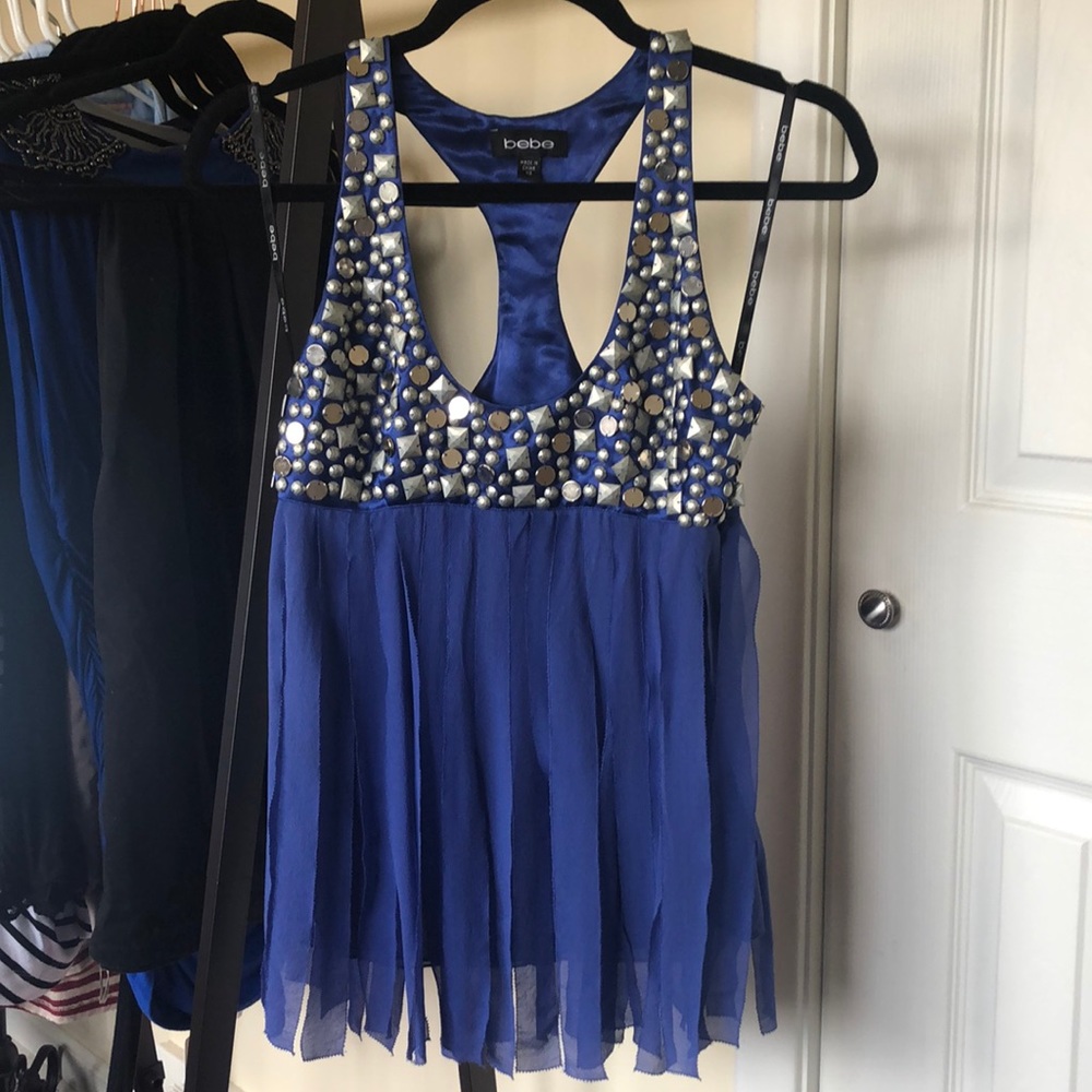 Women’s beaded racer back blouse
